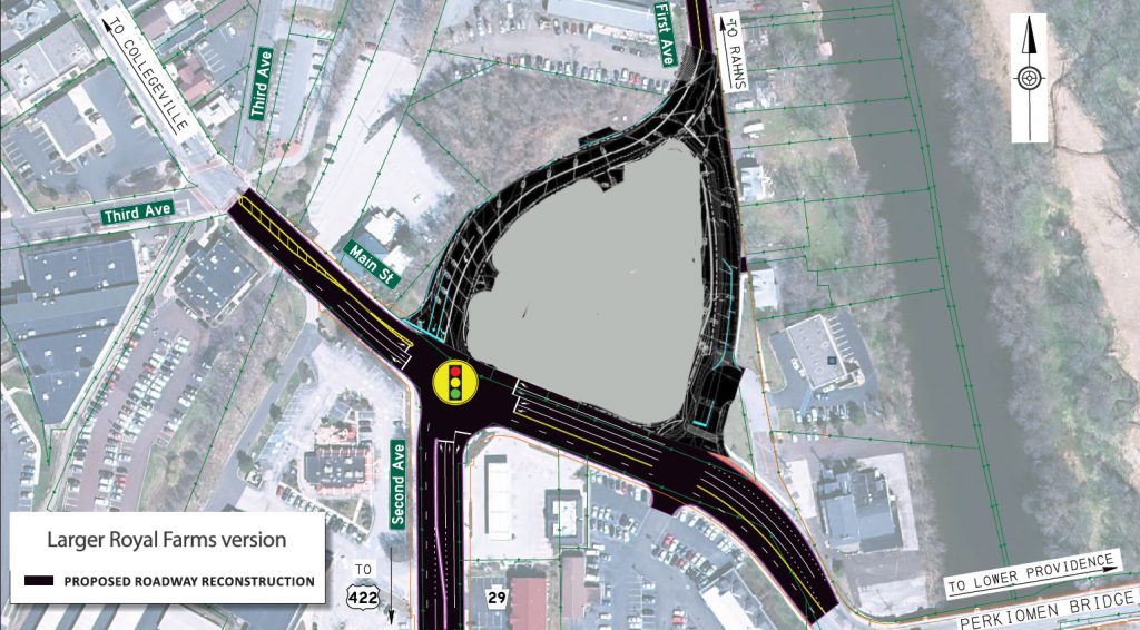Proposed improvements – Collegeville Borough - PennDOT / Royal Farms version 2018-02-14