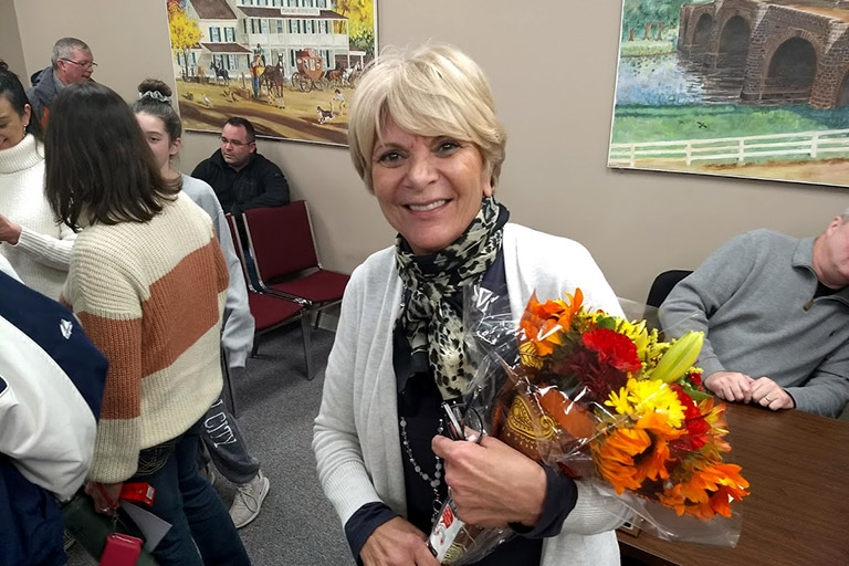 Collegeville Borough Councilwoman Terrie Stagliano recognized.