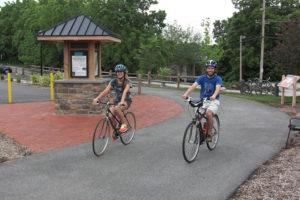 Young people on the Perkiomen Trail in the Borough of Collegeville
