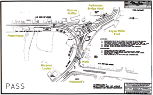 Collegeville Borough late-1990s Main Street intersection plan.