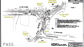 Collegeville Borough late-1990s Main Street intersection plan.