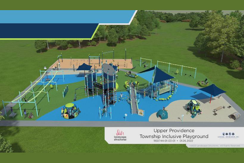 All-inclusive playground at Upper Providence Township, Montgomery County