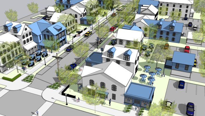 Collegeville Borough Main Street Plan. One of several renderings from Derck & Edson.